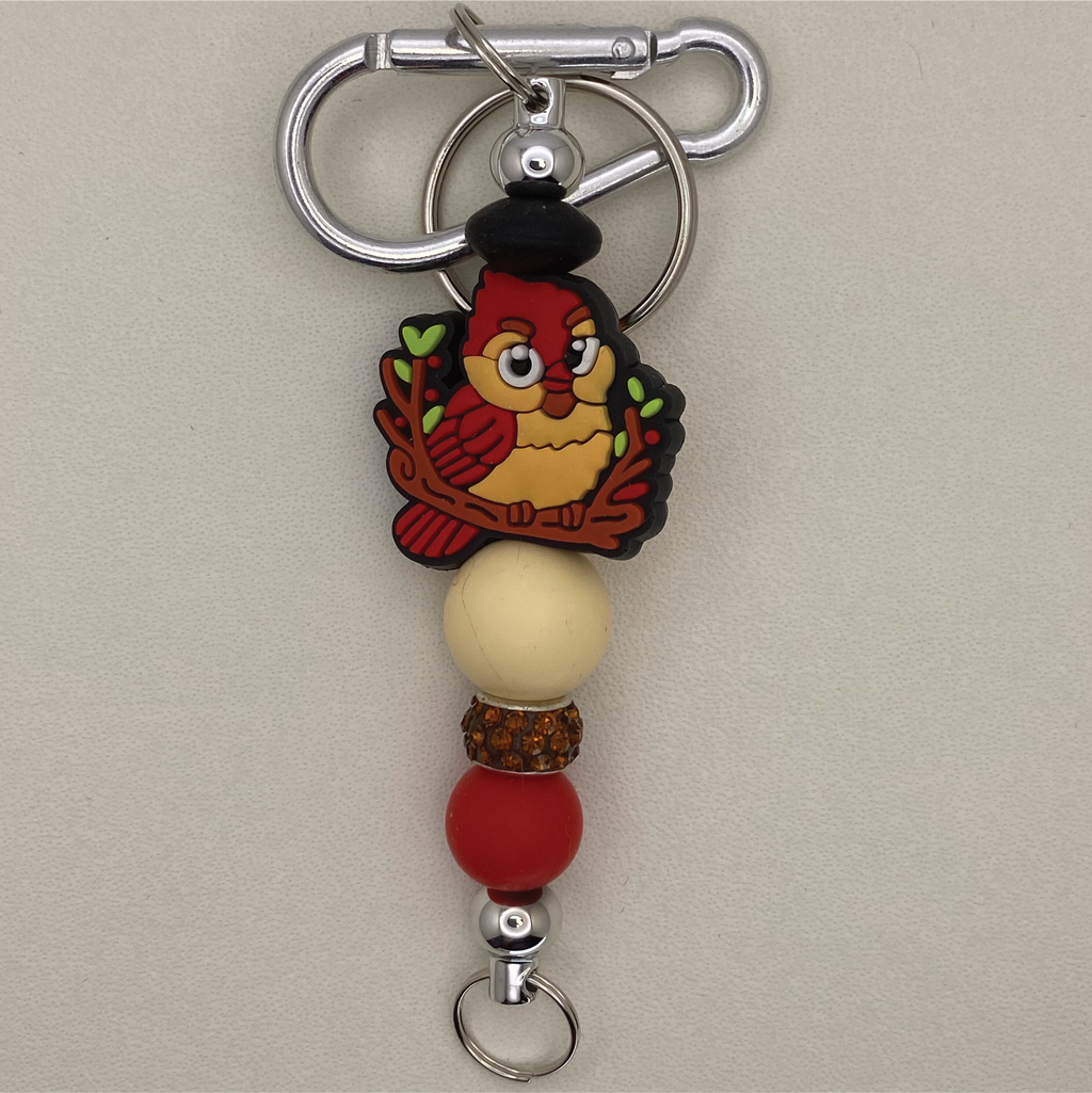 Red Bird Double-End Keychain