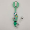Green Llama Badge Holder