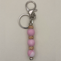 Llavero de cristal rosa