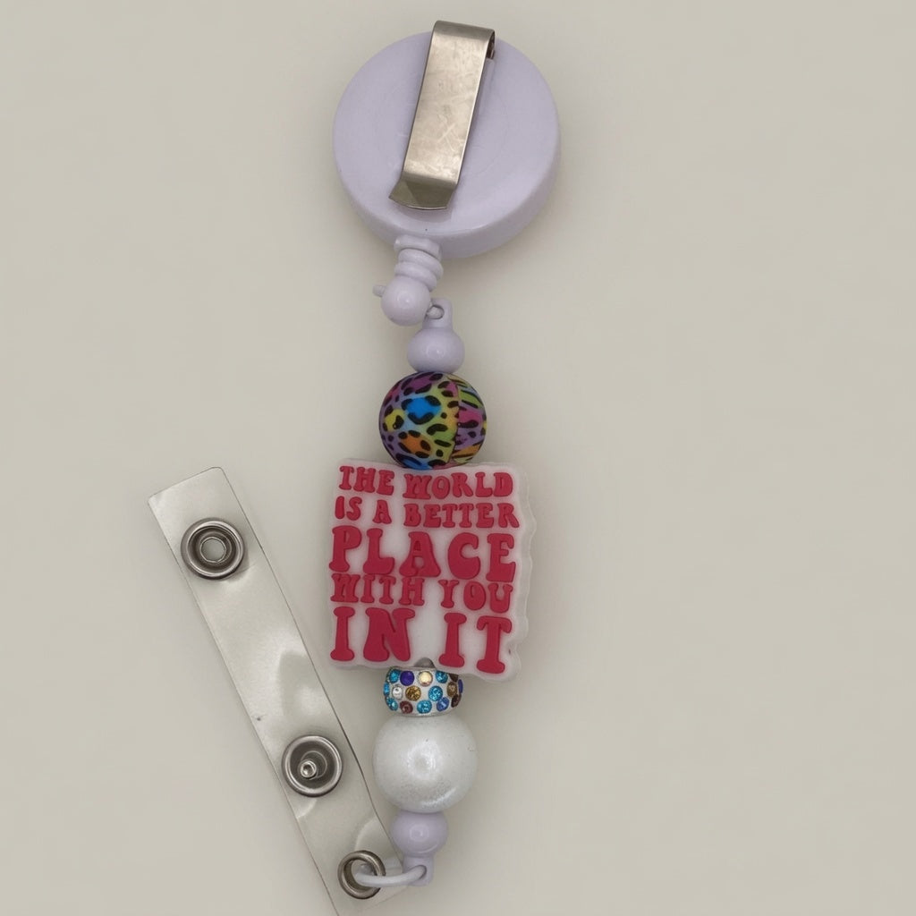 Multicolored Motivational Badge Holder