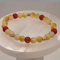 Amber Carnelian Bracelet | Vitality & Creative Fire | Gold Spacers Handmade Gemstone Jewelry __etsy:8134895875