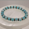 Blue Opalite Bracelet | Intuition & Transformation | Gold Multicolor Crystal Spacers Gemstone Jewelry __etsy:8086959684