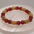 Carnelian Agate Bracelet | Creativity & Courage | Oriental Agate Yellow Crystal Gold Gemstone Jewelry __etsy:8134648503
