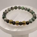 Dalmatian Jasper Pixiu Bracelet | Joy & Prosperity | Tree Agate Black Charm Crystal Gemstone Jewelry __etsy:8134712851