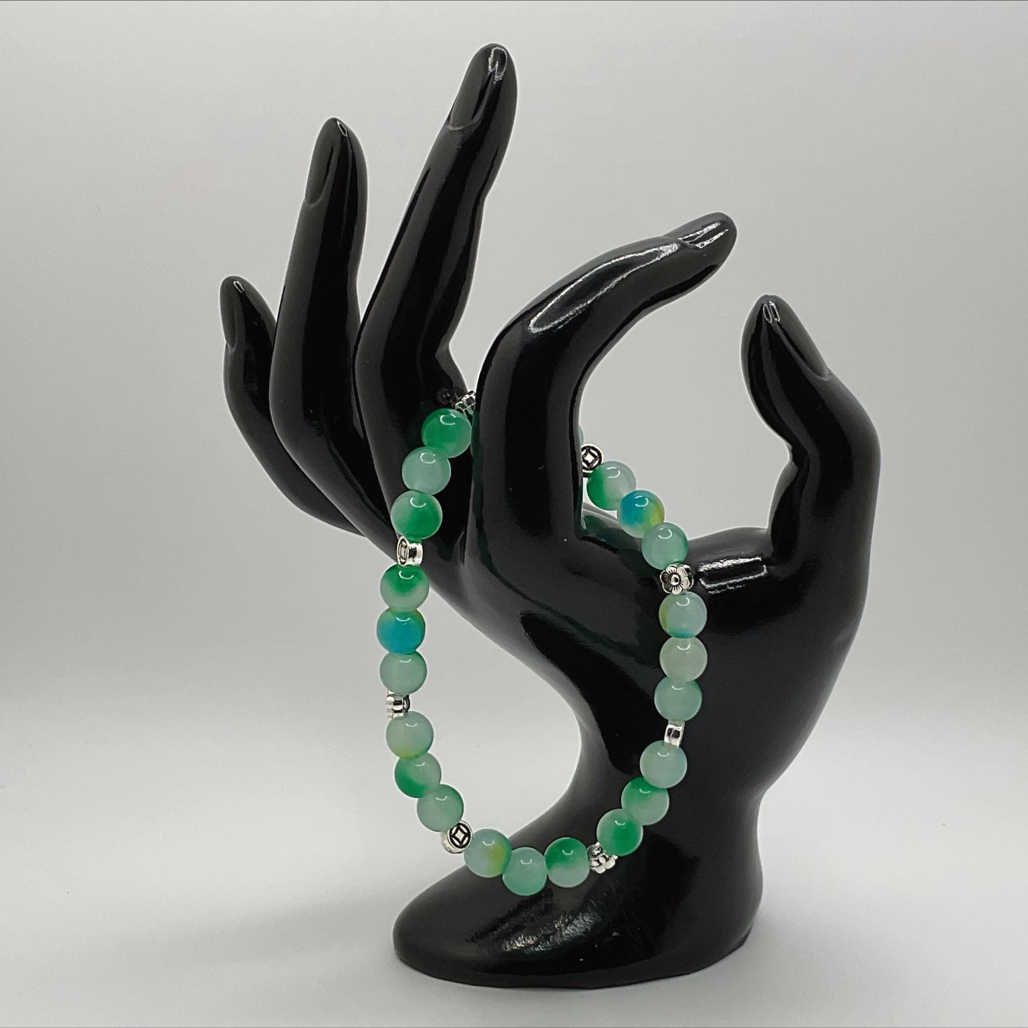 Green Chalcedony Bracelet | Calm & Heart Healing | Handmade Crystal Gemstone Jewelry __etsy:8134166741
