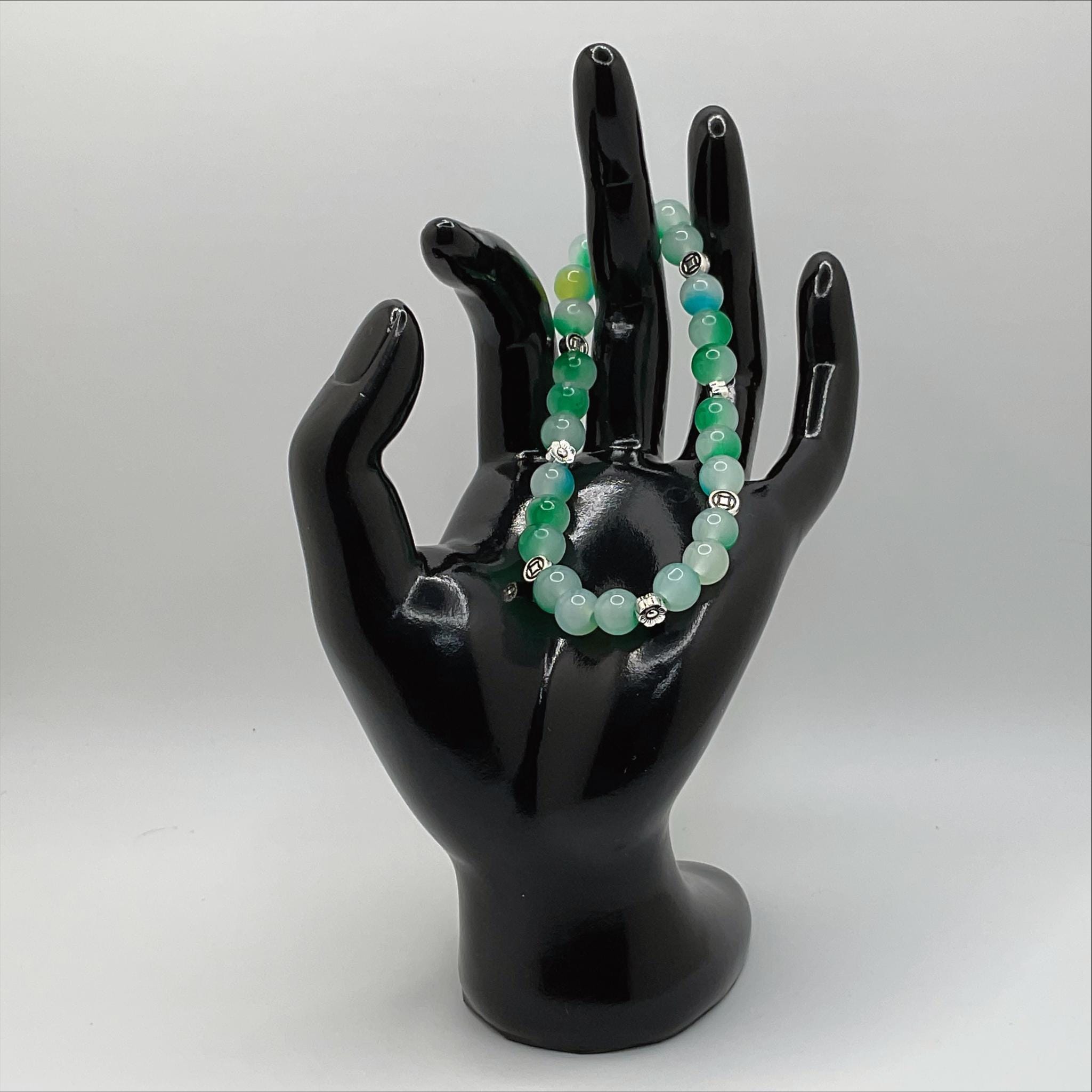 Green Chalcedony Bracelet | Calm & Heart Healing | Handmade Crystal Gemstone Jewelry __etsy:8134166745