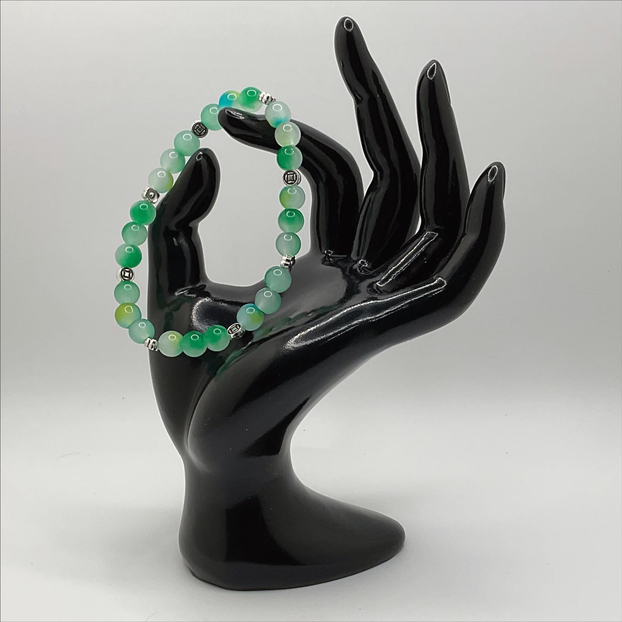 Green Chalcedony Bracelet | Calm & Heart Healing | Handmade Crystal Gemstone Jewelry __etsy:8134166751