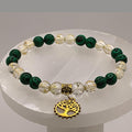Malachite Pixiu Bracelet | Transformation & Prosperity | Clear Quartz Tree of Life Gold Jewelry __etsy:8086923550