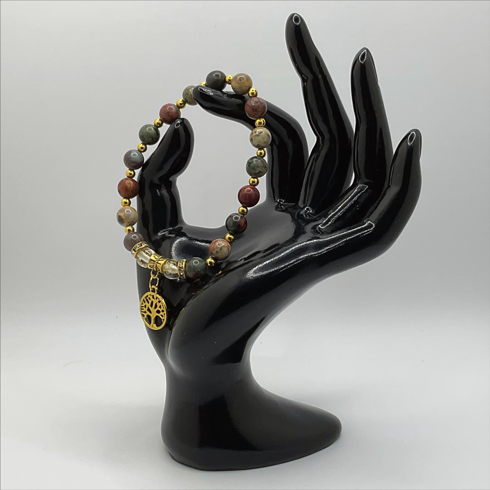 Mookaite Pixiu Bracelet | Prosperity & Grounding | Clear Quartz Tree of Life Crystal Jewelry __etsy:8086082138