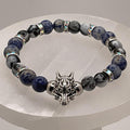 Sodalite Dragon Bracelet | Clarity & Inner Wisdom | Silver Crystal Spacers Gemstone Jewelry __etsy:8134789639