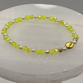 15.5 cm (6.1") Yellow Pearl Bracelet with Gold Spacers
