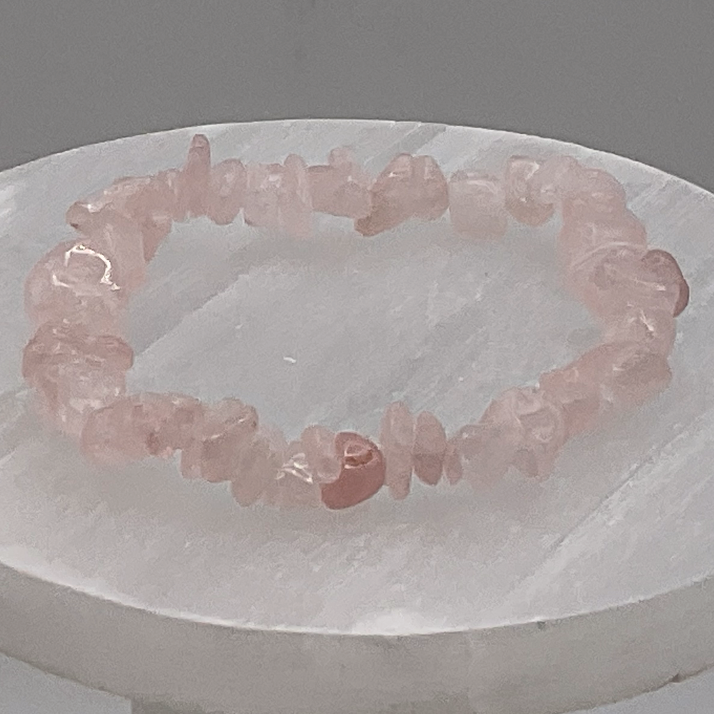 Chipped Rose Quartz Bracelet