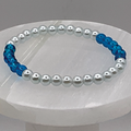 Pearl and Blue Glass Bracelet