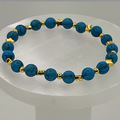 Blue Howlite Bracelet with Gold Star Spacers