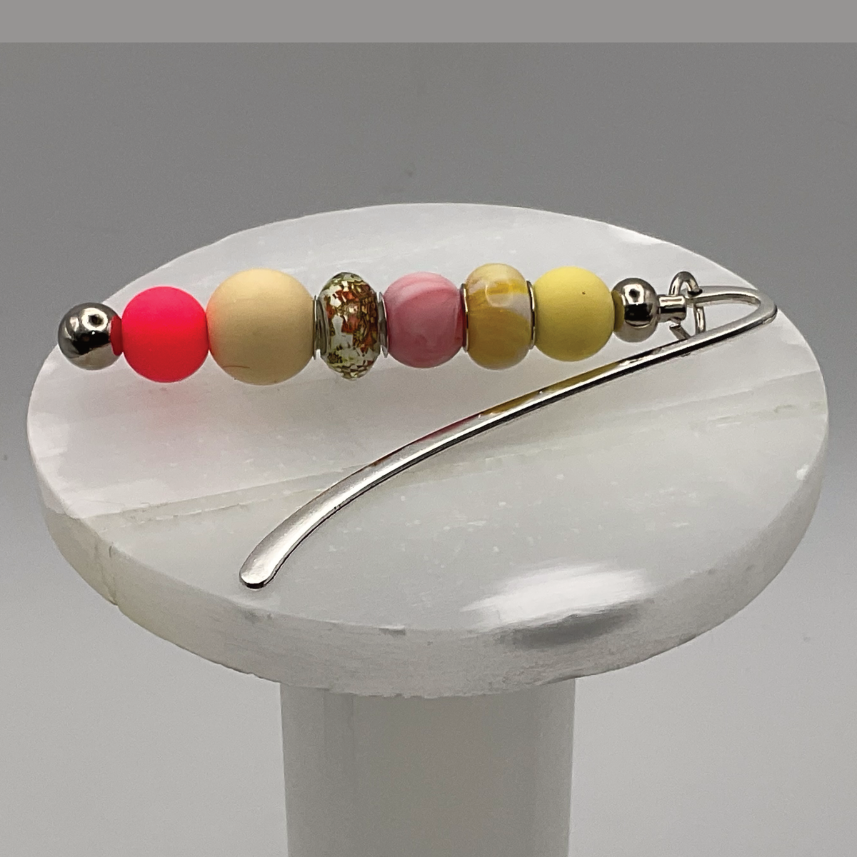 Yellow Pink Silver Bookmark