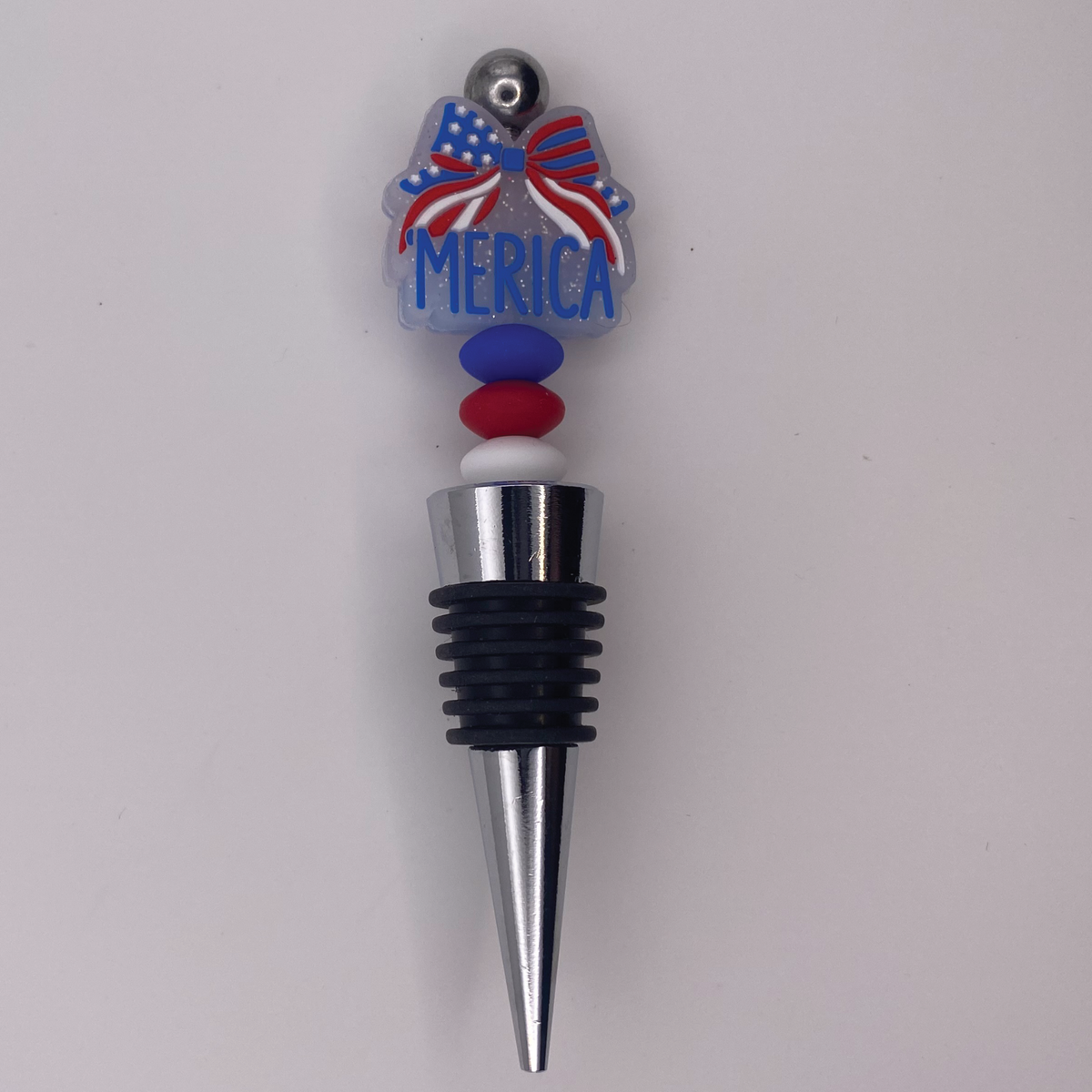 Patriotic Ribbon Wine Stopper
