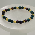 Blue Apatite Bracelet with Gold Star Spacers