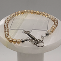 Beige Glass Phone Strap