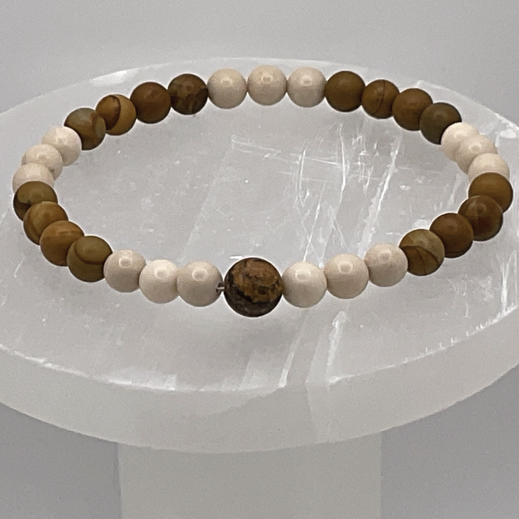 Pulsera de jaspe amarillo mokaíta