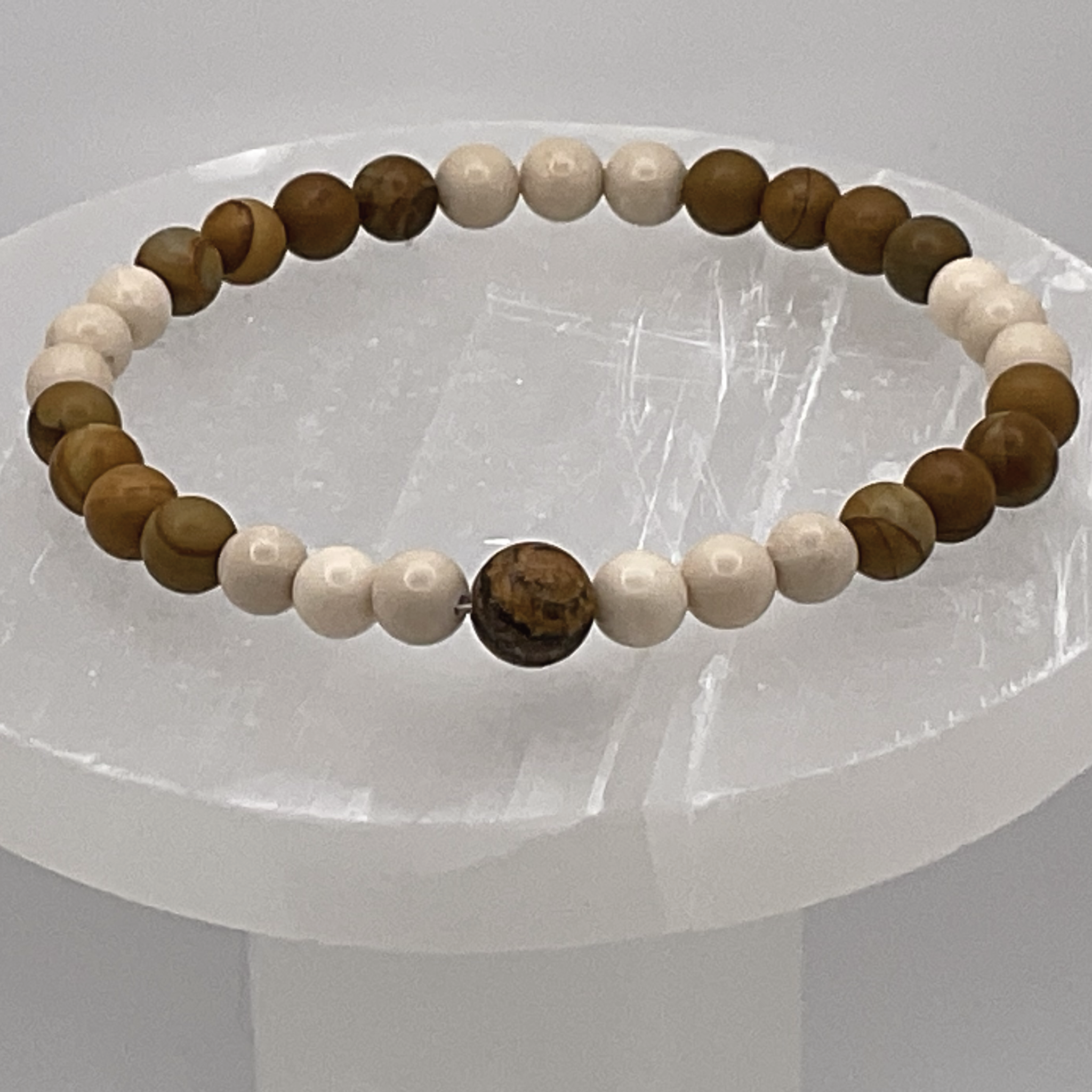 Pulsera de jaspe amarillo mokaíta