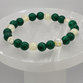 Pulsera de Pixiu transparente de Malaquita y Citrino