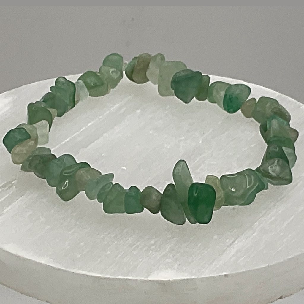 Chipped Green Chalcedony Bracelet