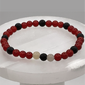 Carnelian Agate Lava Milky Quartz Bracelet