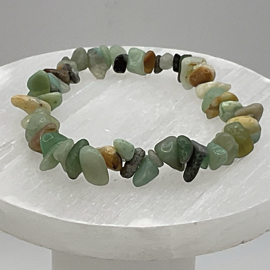 Chipped Citrine Green Chalcedony Bracelet