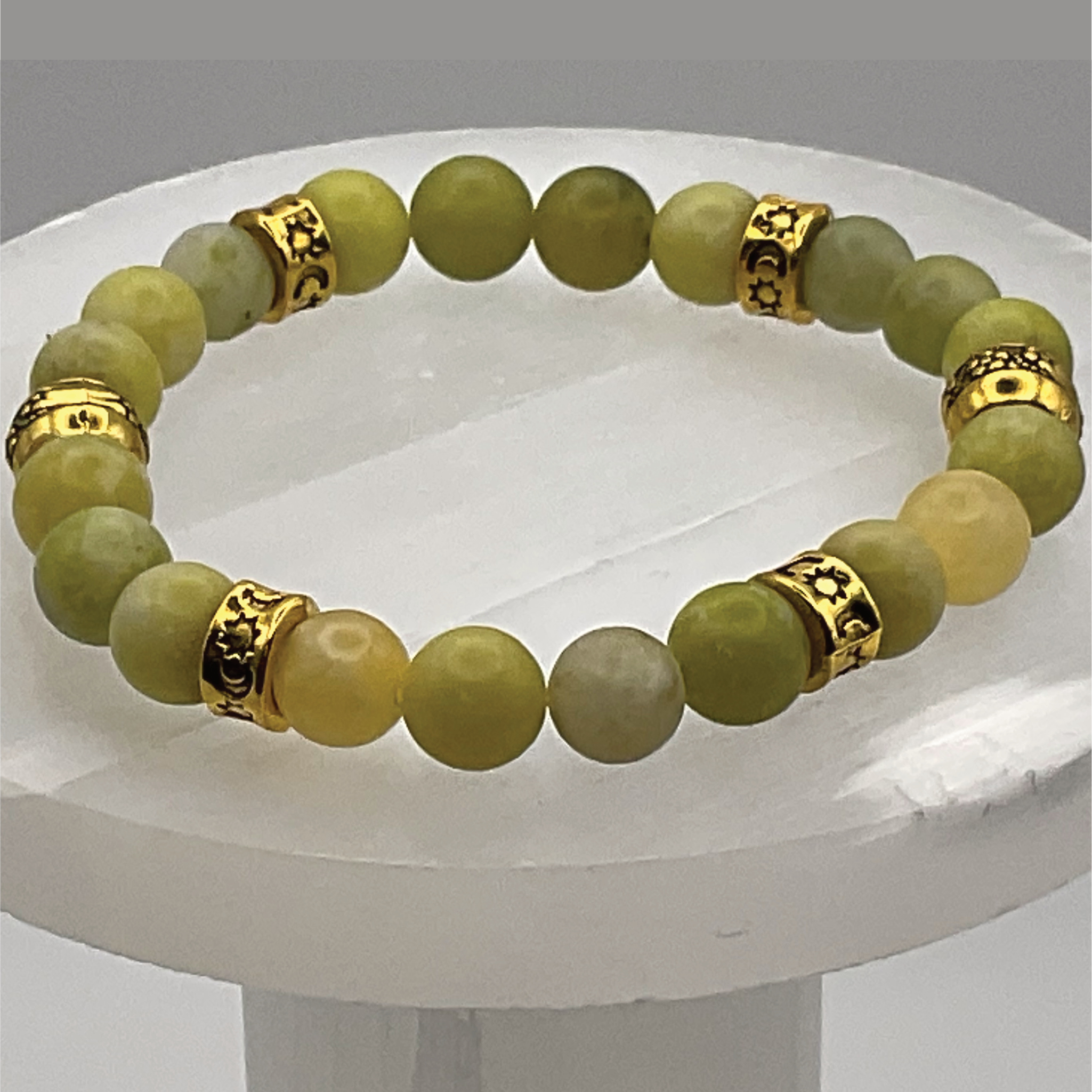 Serpentine Bracelet with Gold Tone Spacers