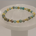 Prehnite Bracelet with Gold Spacers