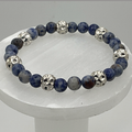 Sodalite Bracelet with Silver Spacers