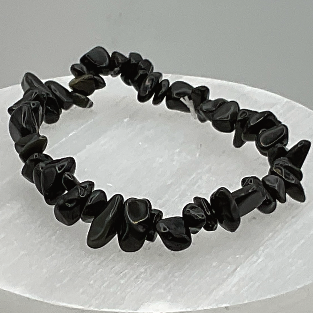 Chipped Black Agate Bracelet