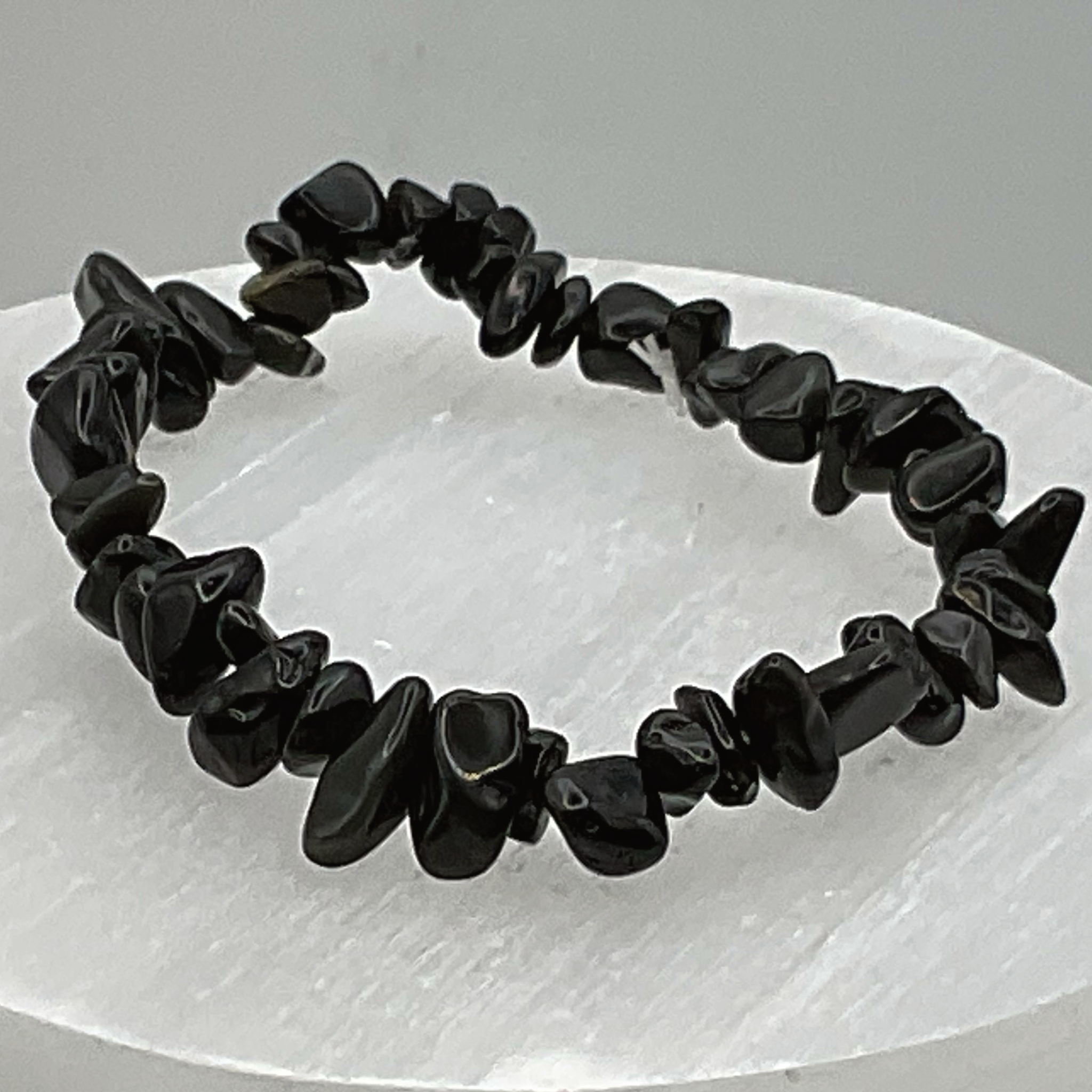 Chipped Black Agate Bracelet