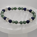 Tree Agate Sodalite Bracelet with Silver Spacers