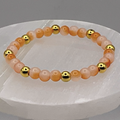15.5 cm (6.1") Melon Bracelet with Gold Spacers