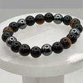 Hematite Black Obsidian Tiger's Eye Bracelet