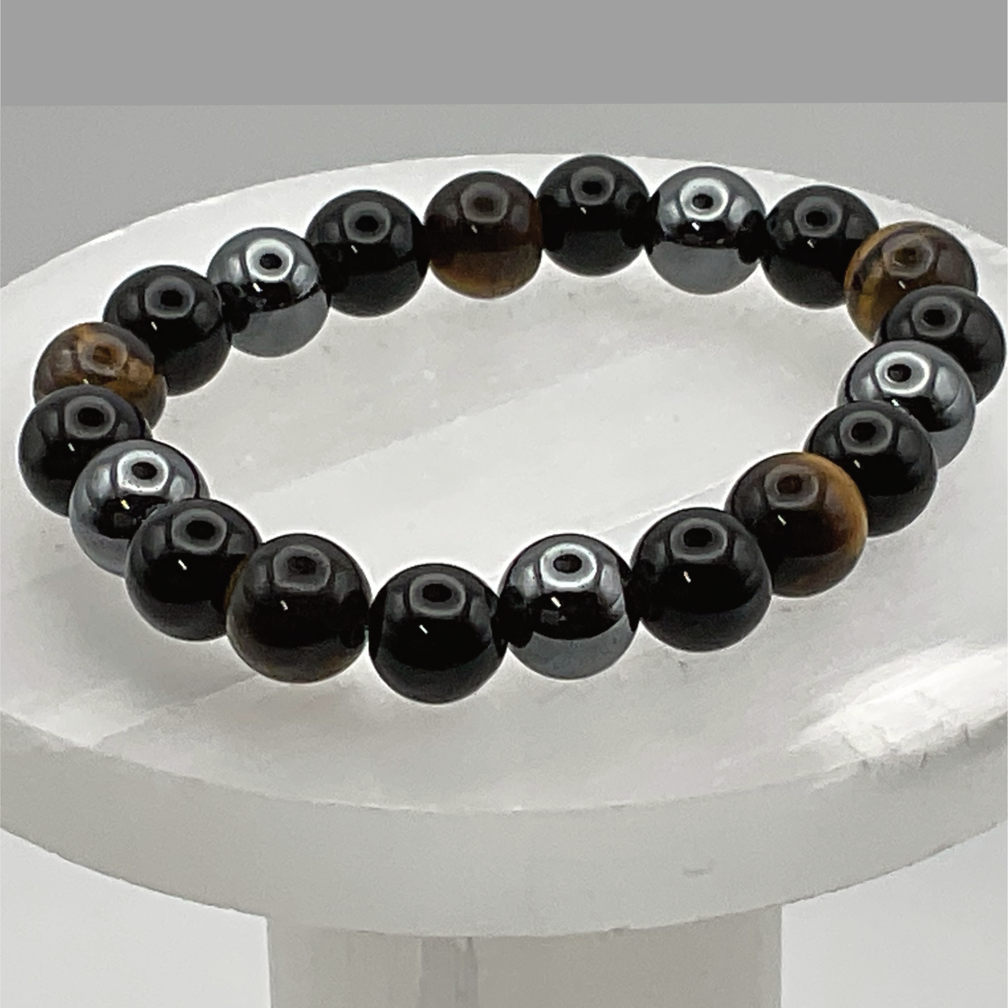 Hematite Black Obsidian Tiger's Eye Bracelet