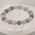 Pulsera de fluorita rosa y verde
