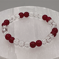 14.5 cm (5.7") Oriental Ruby Clear Quartz Bracelet