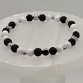 Pulsera de Magnesita Tektite con Separadores de Plata