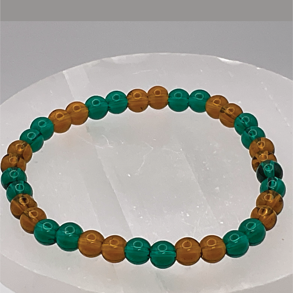 Emerald Beryl Amber Bracelet