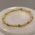 Golden Glass Bracelet with Gold Star Spacers
