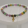 Pulsera con colgante de turmalina elbaíta