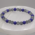 Grey Blue Glass Bracelet