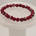 Red Sea Glass Evil Eye Bracelet