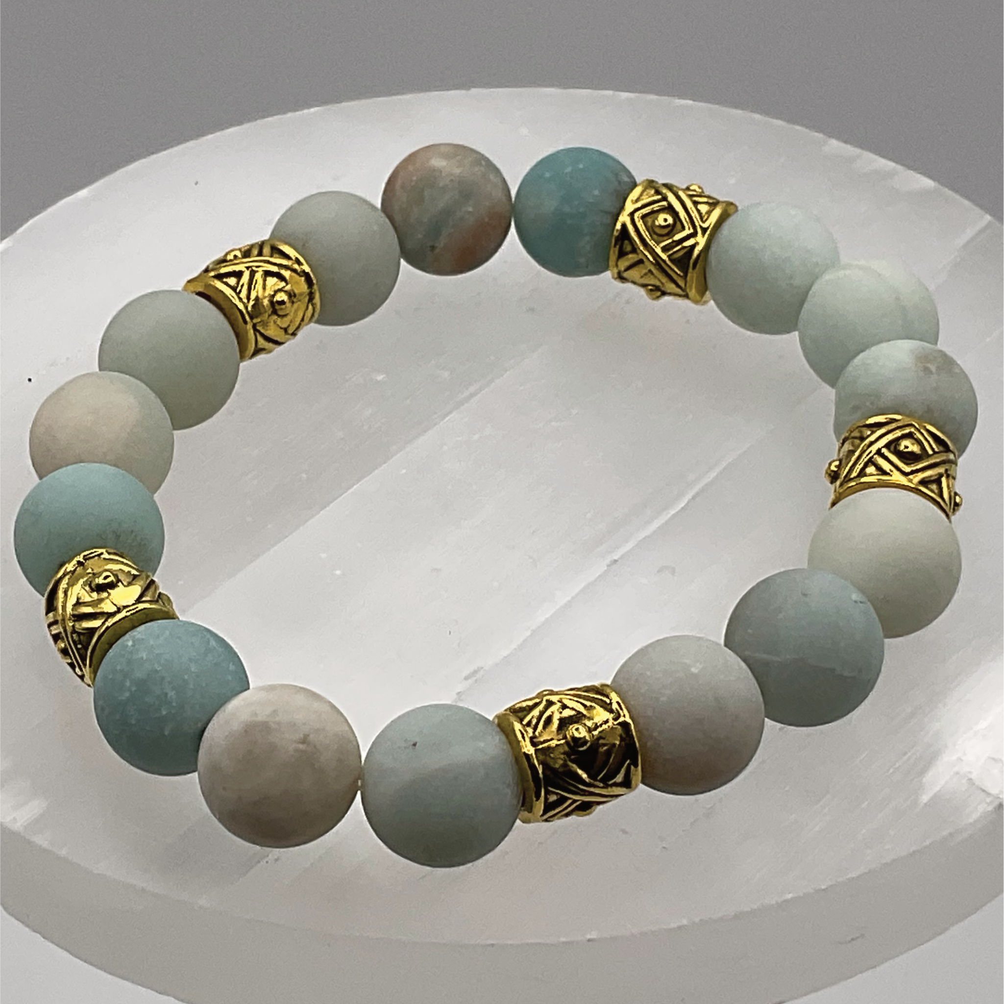 Calcite Bracelet with Gold Tone Spacers