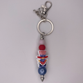 Uncle Sam Patriotic Heart Keychain