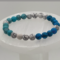 Pulsera de Howlita Blanca y Azul