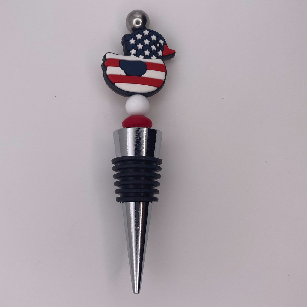 Patriotic Duck Wine Stopper