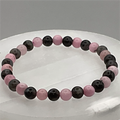 Rose Quartz Black Agate Bracelet